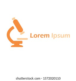 Simple microscope vector illustration in flat style. microscope logo icon.