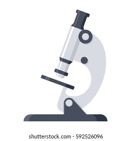 Simple microscope vector illustration in flat style - Shutterstock ID 592526096