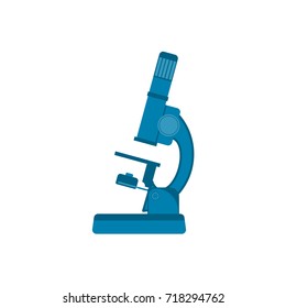 Simple microscope vector illustration in flat style