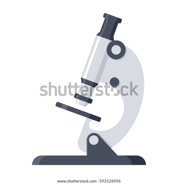平らなスタイルの単純な顕微鏡のベクターイラスト のベクター画像素材 ロイヤリティフリー