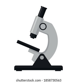 Simple microscope vector illustration isolated on white background.