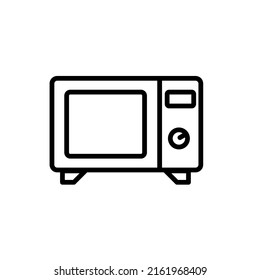 icono de microonda simple, arte de línea