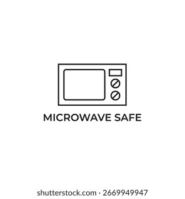 Design de ícone seguro de micro-ondas simples
