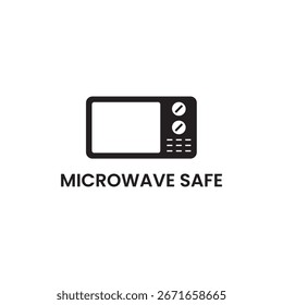 Diseño de icono seguro de aparato de microondas simple
