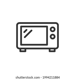 Simple microwave oven line icon. Premium symbol in stroke style. Design of microwave oven icon. Vector illustration.