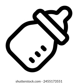 Simple Milk Bottle icon. The icon can be used for websites, print templates, presentation templates, illustrations, etc