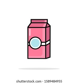 simple milk box design icons  for your web site design, logo, app, UI, vector illustration