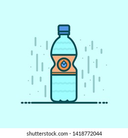 Simple mineral water bottle vector