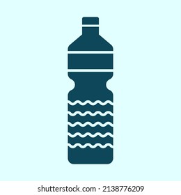 Simple Mineral Water and Oil Plastic Bottle Icon Vector Illustration. Suitable for Infographic Icon Design Material