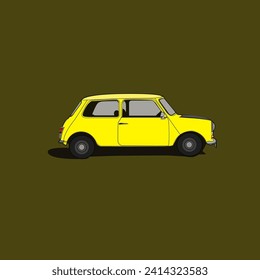 Simple Mini Car Vector Art