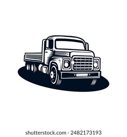 Simple mini truck car vector illustration.