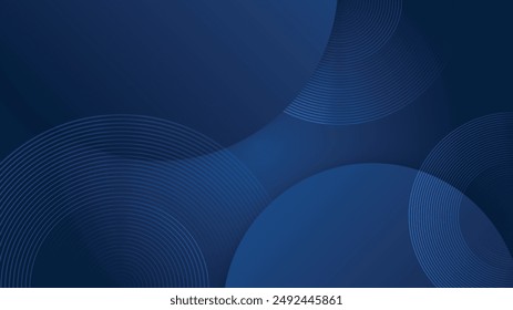 Simple minimal 3d dark blue abstract business presentation background with light stripes and overlap layers. Abstract gemoetric pattern luxury dark blue background