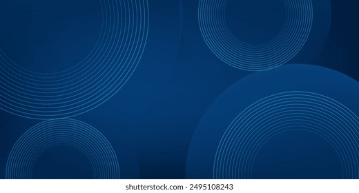 Simple minimal 3d dark blue abstract business presentation background with light stripes and overlap layers. Abstract gemoetric pattern luxury dark blue background