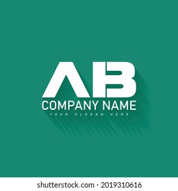 logotipo simple y mínimo de la letra AB