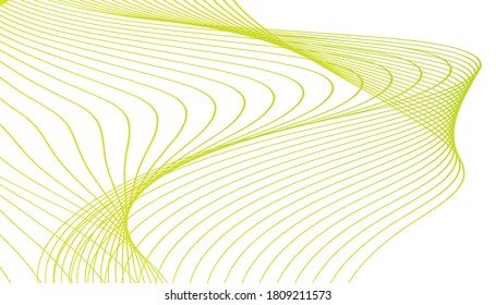 Simple minimal Abstract background white and line green, abstract line, wave, stripes, pattern design background vector Illustration. EPS10