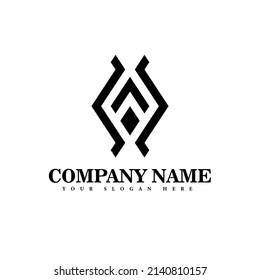 Simple and minimal ambigram logo design Premium Vector