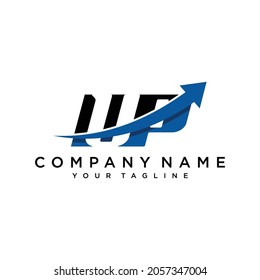 simple minimal up arrow letter logo icon design, illustration vector
