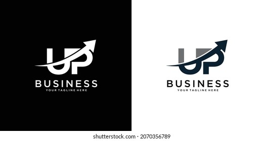 simple minimal up arrow letter logo icon design, illustration vector