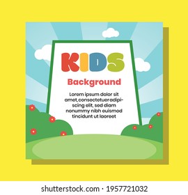 Simple and minimal background design for kids flyers. Can be used as a backdrop in children's school banners.