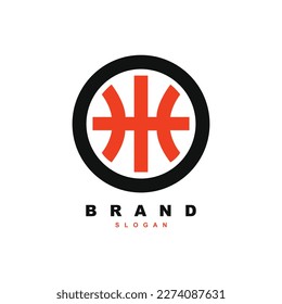 simple minimal basketball logo design for competition or team