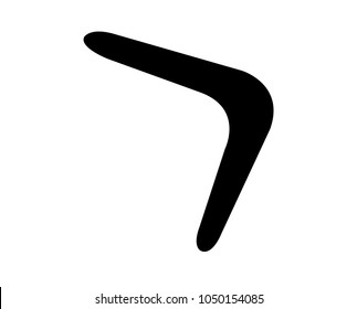 Simple, Minimal Black Boomerang Silhouette