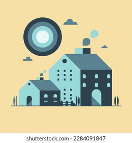 Mínimo simple de construcción para el fondo o la decoración, ilustración vectorial.