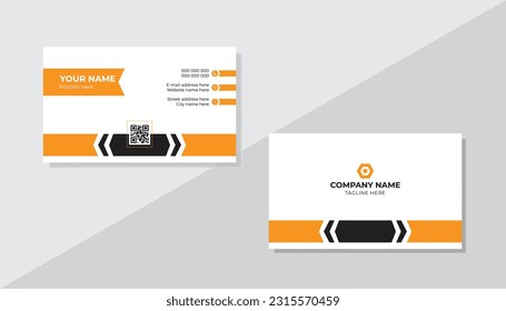 Simple and minimal business card layout design template .