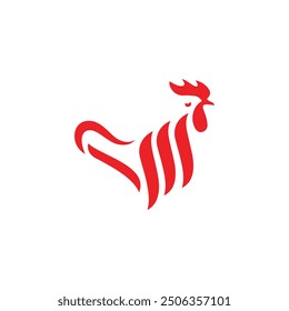 Logotipo de Vector de diseños de pollo simples y mínimos