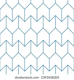 Simple minimal classic modern seamless blue arrow line pattern background