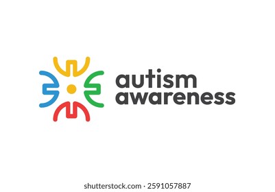 Simple Minimal Clean logo of Autism Awareness 