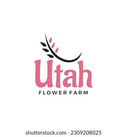 Einfaches, minimales und sauberes Naturblatt-Logo für Boutique, Kräuterpflanzen, Natur- und Umweltindustrie.