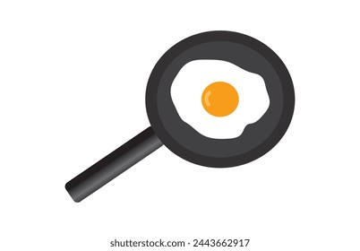 Icono de tortilla de huevo cocido mínimo simple ilustración de alimentos vector elemento de diseño aislado sobre un fondo blanco. Icono de la historieta del desayuno del huevo frito aislado.