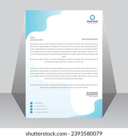Simple and minimal corporate letterhead design template.