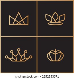 Einfache minimale Kronensymbole, Vektorgrafik