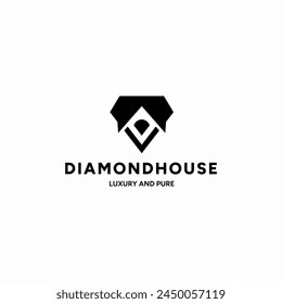 Logotipo de diamante simple y mínimo