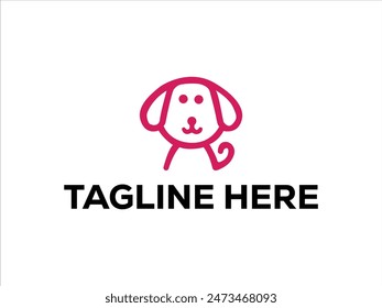 simple minimal dog logo design,pet logo collection