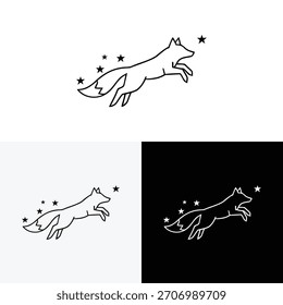 Design simples e mínimo do logotipo Fox