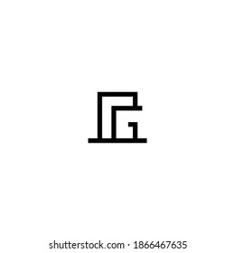 Simple minimal geometric letter G logo. Suitable for home agent. Ready editabale files. 