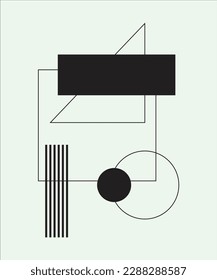 simple minimal geometric style illustration art