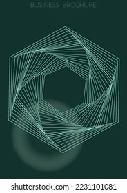 Diseño simple de póster de vectores geométricos mínimos con líneas y círculos coloreados gradientes. Conjunto de fondos abstractos para portadas, volantes, plantillas, folletos, tarjetas, folletos, promoción de marca, etc.