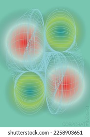 Simple Minimal Geometric Vector Poster Design with Lines and Gradient Colorful Circles. Collection of Abstract Backgrounds for Covers, Flyers, Templates, Booklets, Cards, Brochures, Branding, etc.