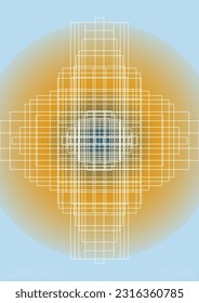 Simple Minimal Geometric Vector Poster Design with Lines and Gradient Colorful Circles. Collection of Abstract Backgrounds for Covers, Flyers, Templates, Booklets, Cards, Brochures, Branding, etc.