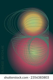 Simple Minimal Geometric Vector Poster Design with Lines and Gradient Colorful Circles. Collection of Abstract Backgrounds for Covers, Flyers, Templates, Booklets, Cards, Brochures, Branding, etc.