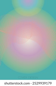 Design de pôster de vetor geométrico mínimo simples com linhas e círculos coloridos de gradiente. Coleção de fundos abstratos para capas, folhetos, modelos, livretos, cartões, brochuras, marca, etc.