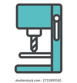 Icono simple y mínimo de una máquina de perforación