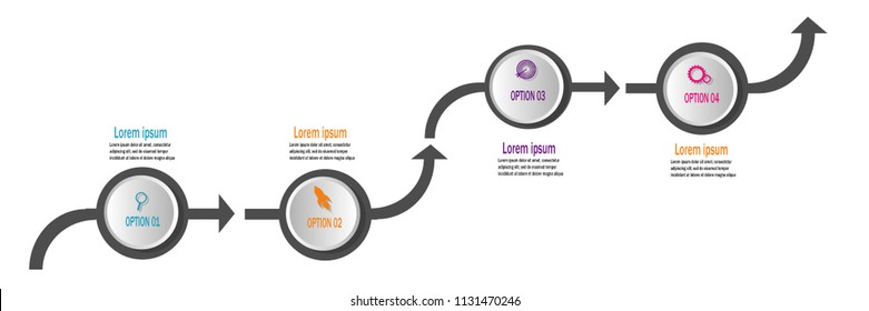 simple minimal infographic design template elements
