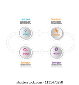 simple minimal infographic design template elements