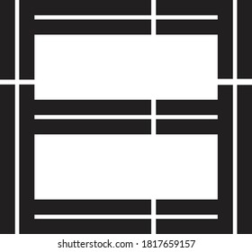 simple minimal initial biased based vector logo design of letter  B in black color with white background