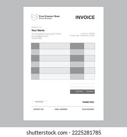 Einfache und minimale Rechnung für Design