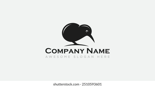 Simple minimal kiwi bird logo